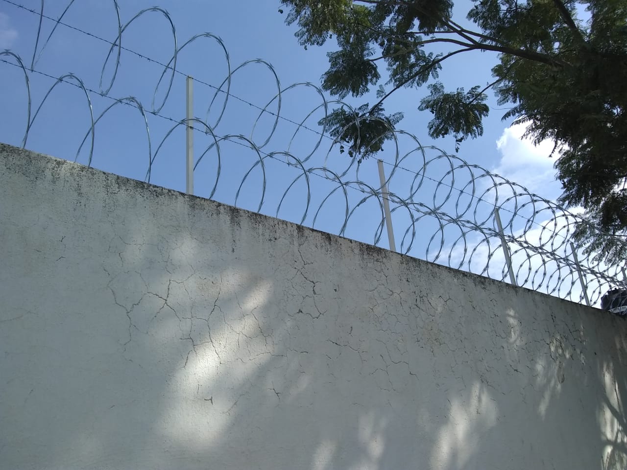 Colocación de Concertina galvanizada en San Sebastianito